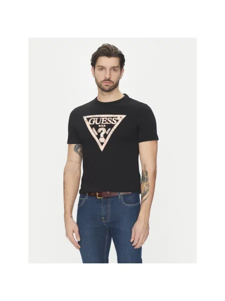 Guess Póló Regular Fit fekete