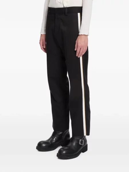Pantaloni Ann Demeulemeester cu dungi negru