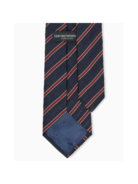 Krawat Emporio Armani wiązany niebieski