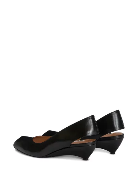Pantofi cu toc Jil Sander slingback negru