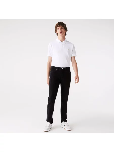 Lacoste Jeansy Slim Fit Z Elastycznej Bawełny czarne