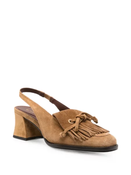 Pantofi cu toc Etro slingback maro