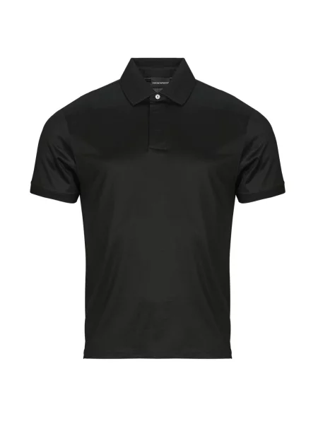 Polo majica Emporio Armani s kratkimi rokavi črna