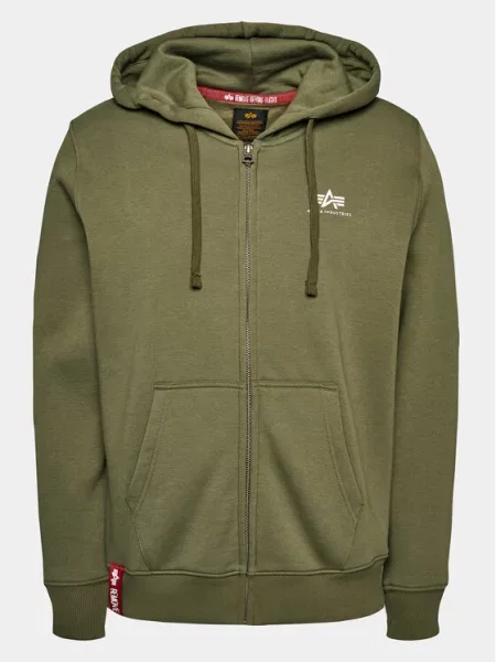 ALPHA INDUSTRIES Džemperis alyvuogių / balta žalia