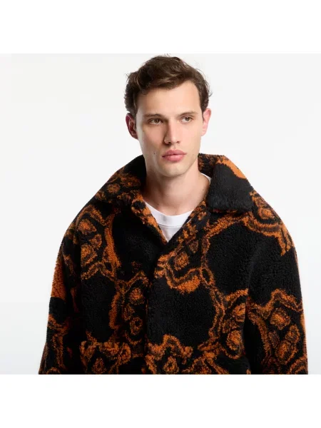 Bunda Daily Paper Burned Shield Fur Jacket Black M černá