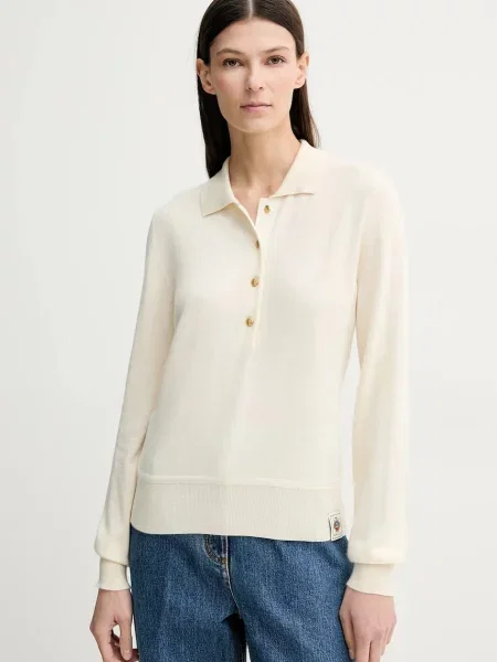 Bally pulover de casmir femei light bej