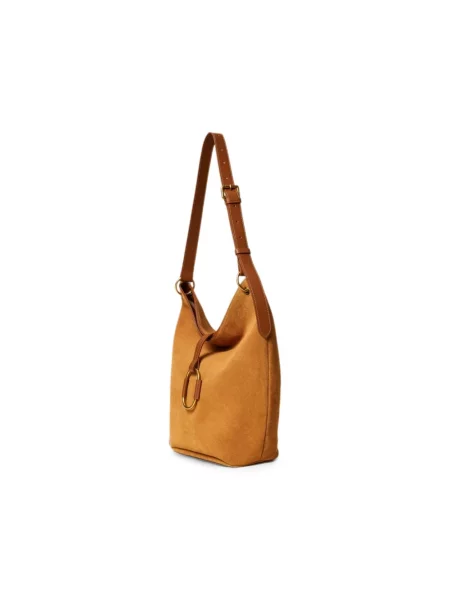 Torebka hobo Twinset zamszowa brązowa