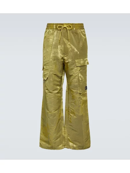 Pantaloni Y-3 cu imagine galben