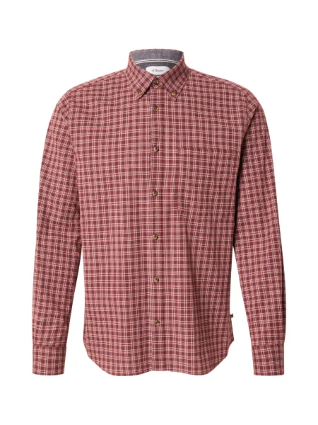 S.Oliver Košile bordó / tmavě červená bílá