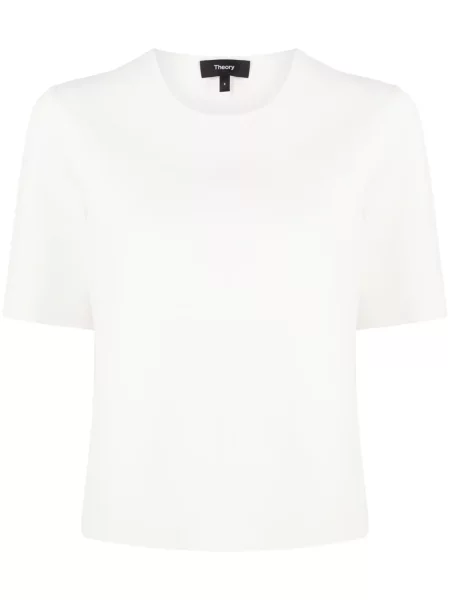Tricou Theory din jerseu scurt alb