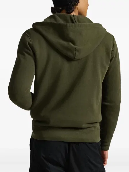 Ριγέ polo Polo Ralph Lauren με κουκούλα με αυτόγραφο λευκό