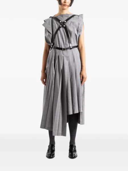 Rochie midi Junya Watanabe asimetrică gri