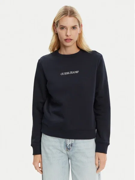 Guess Jeans Bluză Bleumarin alb