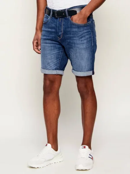 Replay De blugi pantaloni scurți | Tapered fit albastru