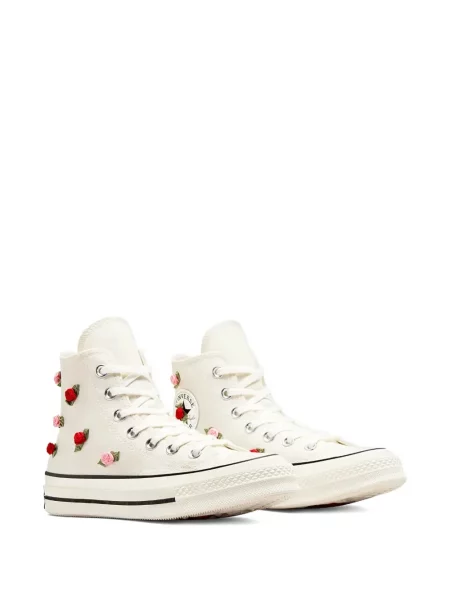 Sneakerși Converse Chuck 70 alergare cu cataramă cu bretele alb