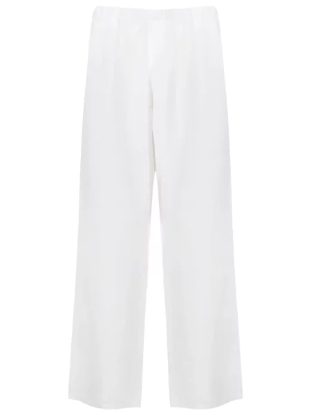 Pantaloni Amir Slama de in alb