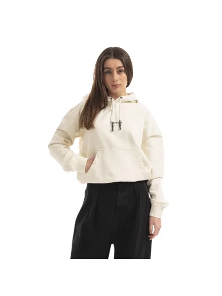Tom Wood bluza Eden z kapturem z nadrukiem beżowy