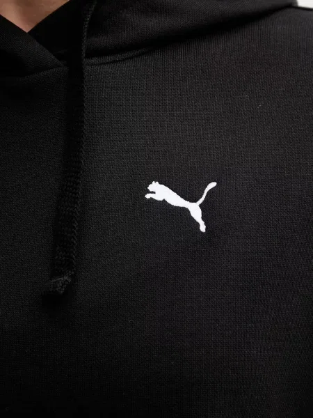 Свитер Puma с капюшоном с аппликацией черный