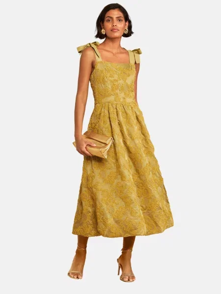 Love & roses Rochie muștar galben