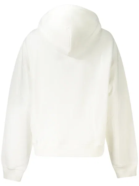 Bluza z kapturem Tommy Jeans z kapturem retro z długim rękawem biała