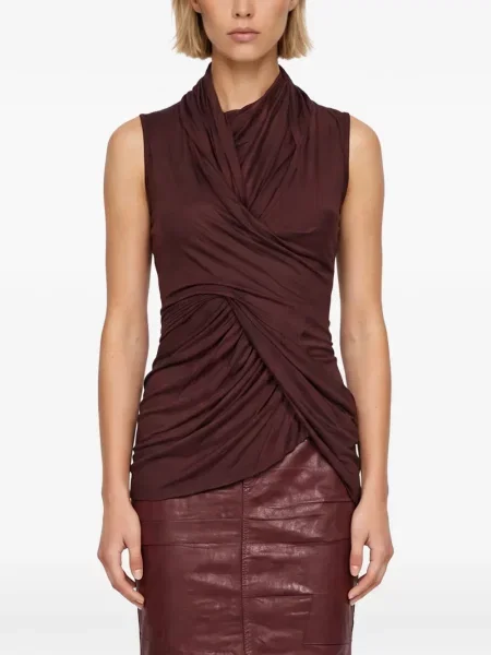 Αμανικας τοπ Rick Owens Lilies ντραπέ κόκκινο