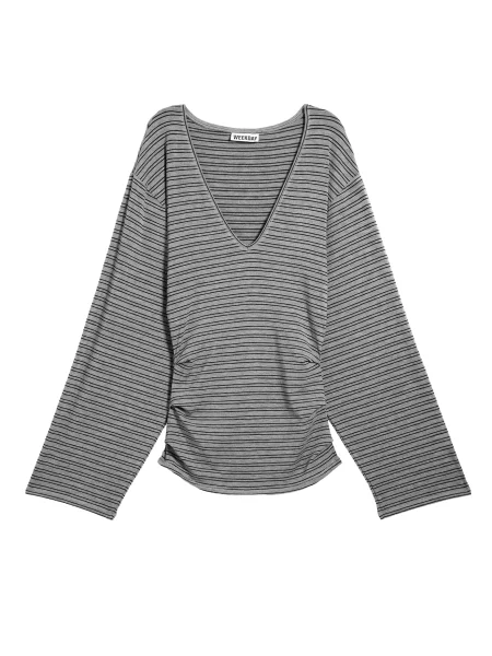 WEEKDAY Tricou Susie gri amestecat negru