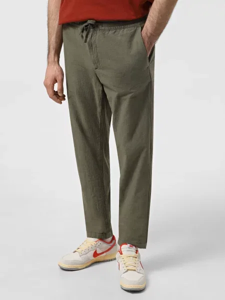 Штани повсякденні Timberland Cotton Linen Leaf Green YD хакі зелені