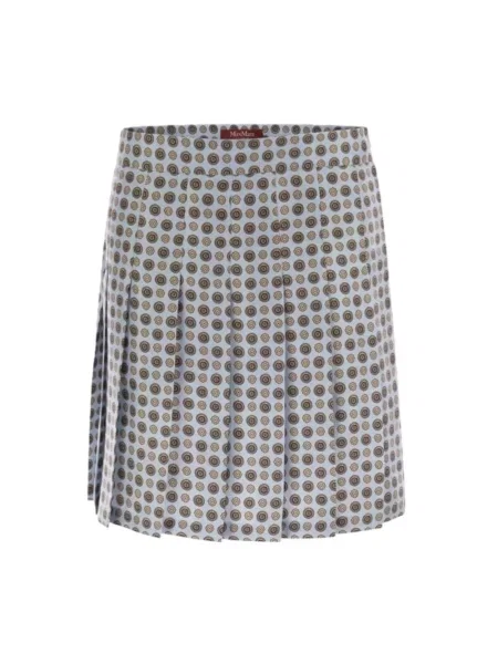 Spódnica Max Mara Studio wełniana niebieska