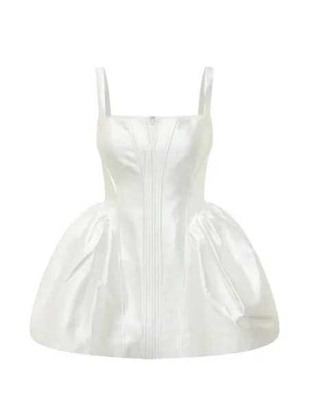 Rochie mini Self-portrait evazată de costum mini alb