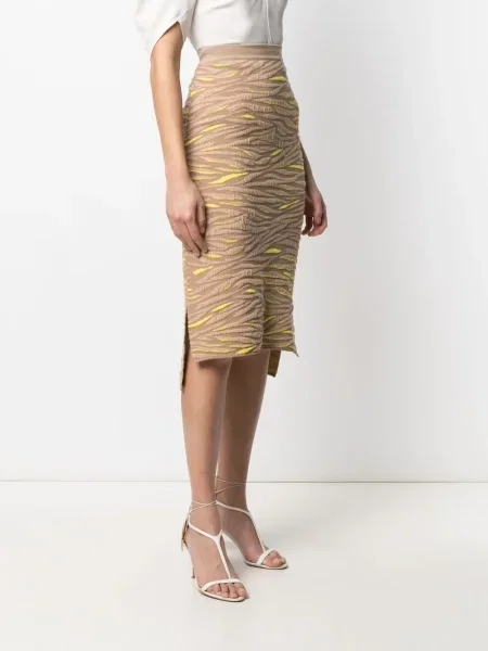 Pletené sukně Stella Mccartney hnědé
