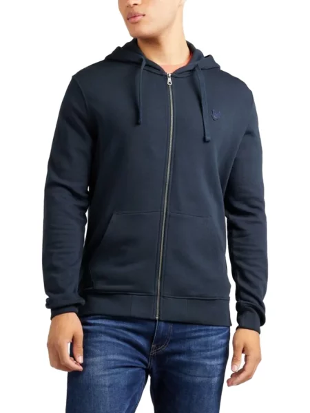 Суичър с качулка Lyle & Scott бродиран синьо