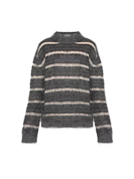 Moherowy sweter Marni szary