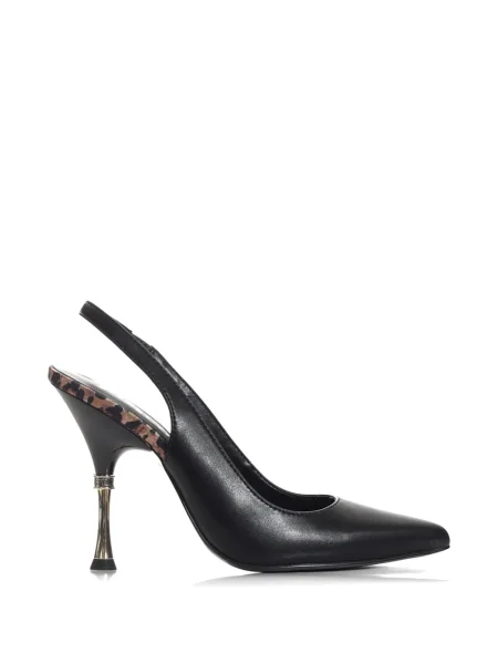 Pantofi cu toc Just Cavalli slingback negru