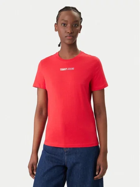 Tričko Tommy Jeans červené