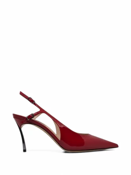 Pantofi cu toc Casadei slingback roșu