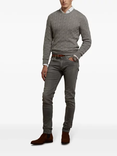 Кашмирен пуловер Ralph Lauren Purple Label сиво
