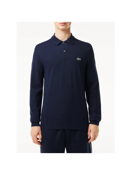 Koszulka polo Lacoste z długim rękawem niebieska