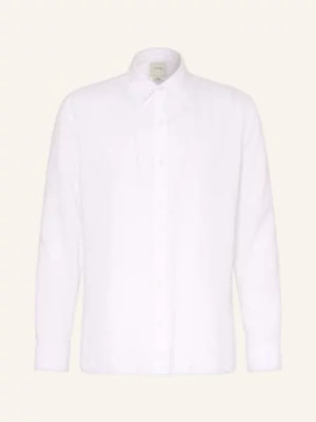 Calvin Klein Koszula Classic Fit Z Lnem weiss biała