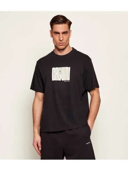 Calvin Klein Tricou Maze Graphic negru