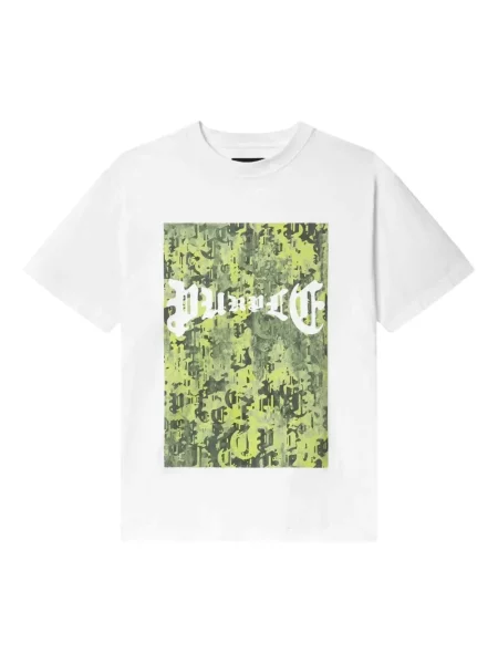 Tricou Purple Brand cu imagine cu decolteu rotund verde