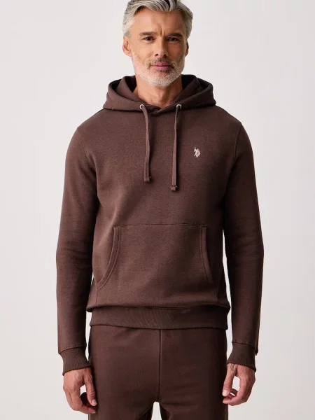 U.S. Polo Assn. hanorac cu glugă pentru bărbați cu DHM BB maro