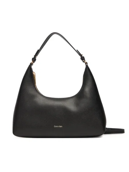 Дамска чанта Calvin Klein Foil Logo Conv Shou?Lder Bag черен