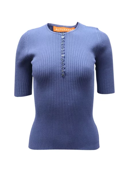 Top Altuzarra tricotate albastru