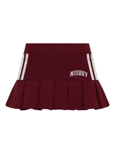 Fusta plisata Misbhv cu dungi plisată roșu