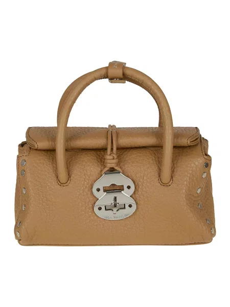 Mała torebka skórzana Zanellato brązowa