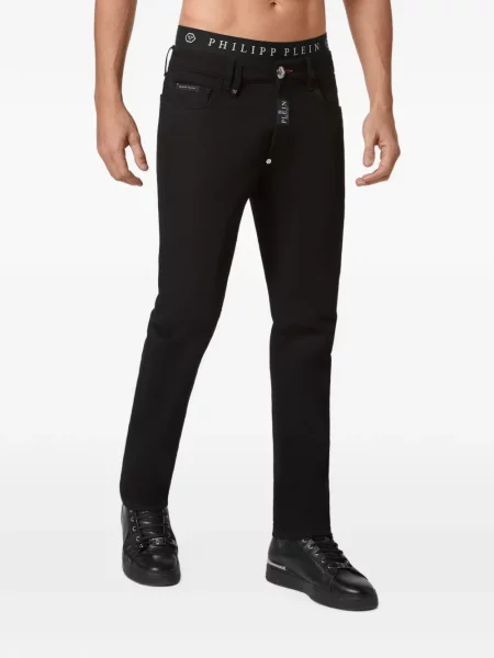 Blugi drepți Philipp Plein negru