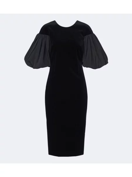 Rochie midi Max Mara de catifea negru