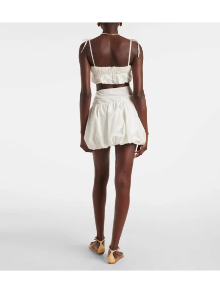 Cropp top Faithfull din poplin alb
