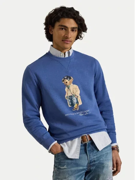 Polo Ralph Lauren sveter pánsky s bavlnou modrá