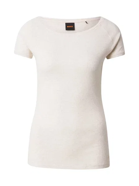 BOSS Tricou murdar alb